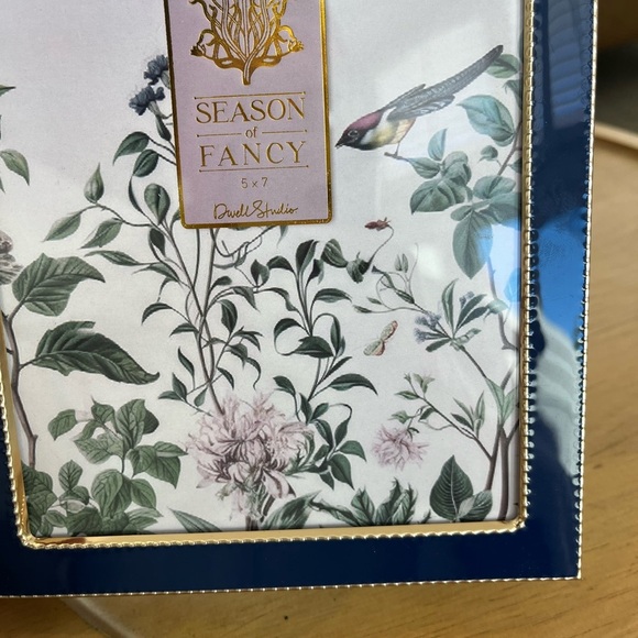 Season of Fancy 5x7 Picture Frame Navy Gold Vintage Dwell Studios - Picture 5 of 7